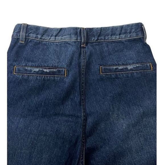 PRPS Women's Gaucho Cropped Wide Leg Jeans Dark Wash 100% Cotton Size 26 New - Picture 11 of 16